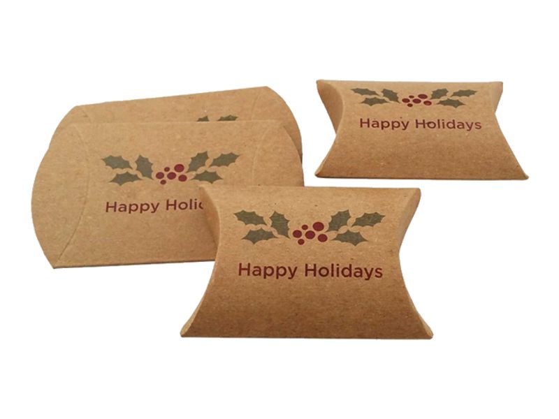 Custom Printed Kraft Pillow Boxes