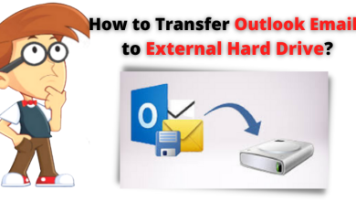 transfer outlook emails to external hard drives